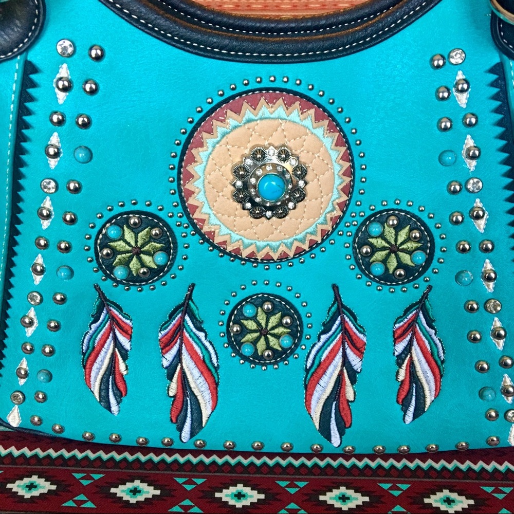 Incredible embroidered/studded Southwestern Purse - Picture 2 of 8